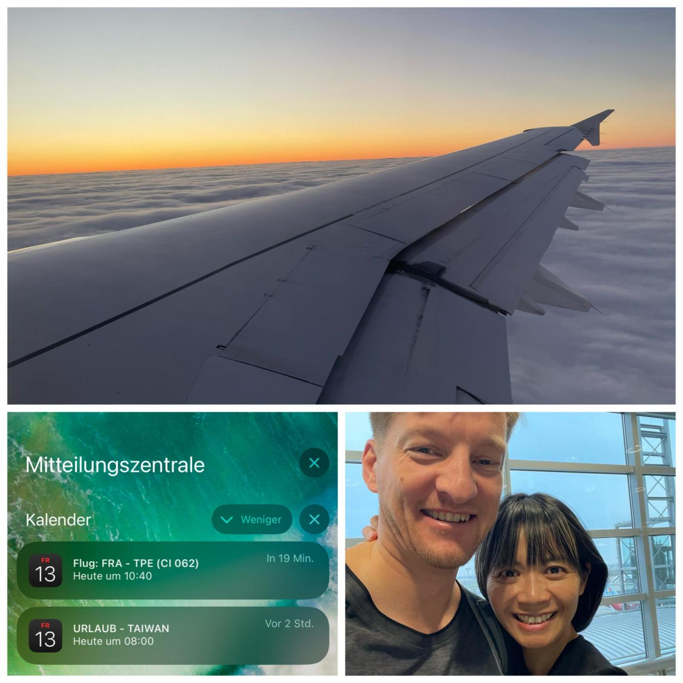 So sieht’s aus: nach Kurz- jetzt Langstrecke ins „gelobte“ Land… Yipi! #taiwan2425