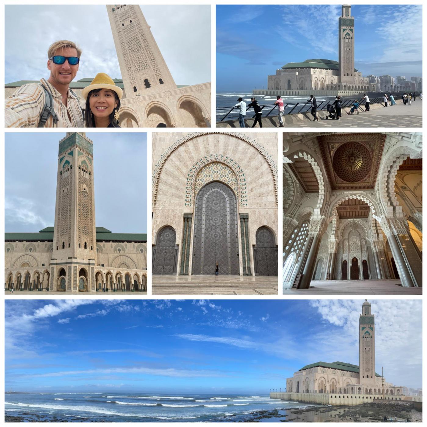 Hassan-II-Moschee… Touri: „Why so little women @ prayers?“ Guide: „@ home is their Mosque!“ auweia!!