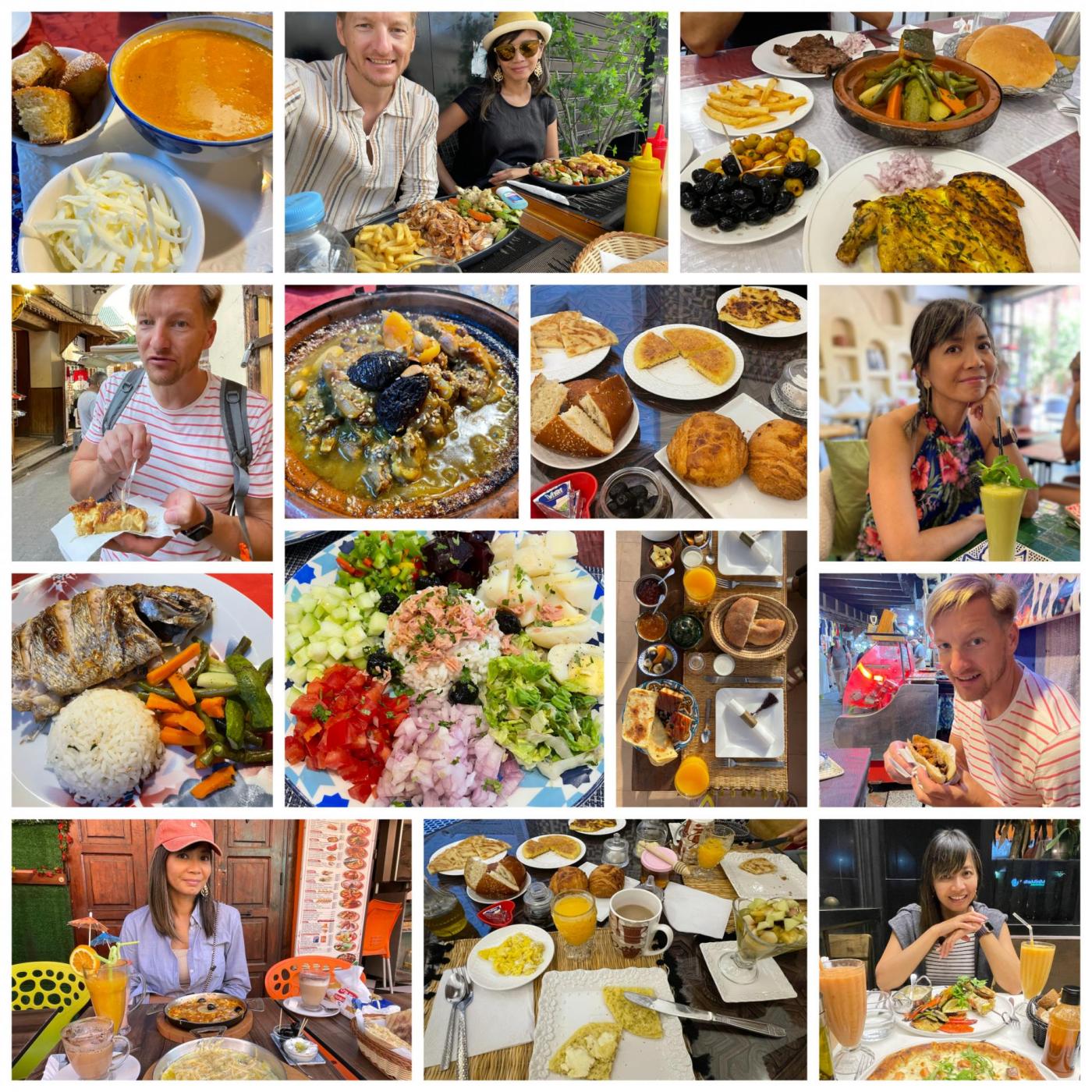 Food in Marokko: von beldi (traditionell) bis modern, in unterschiedlicher Qualität, teils sehr Kohlenhydrat-lastig & häufig lecker! :)