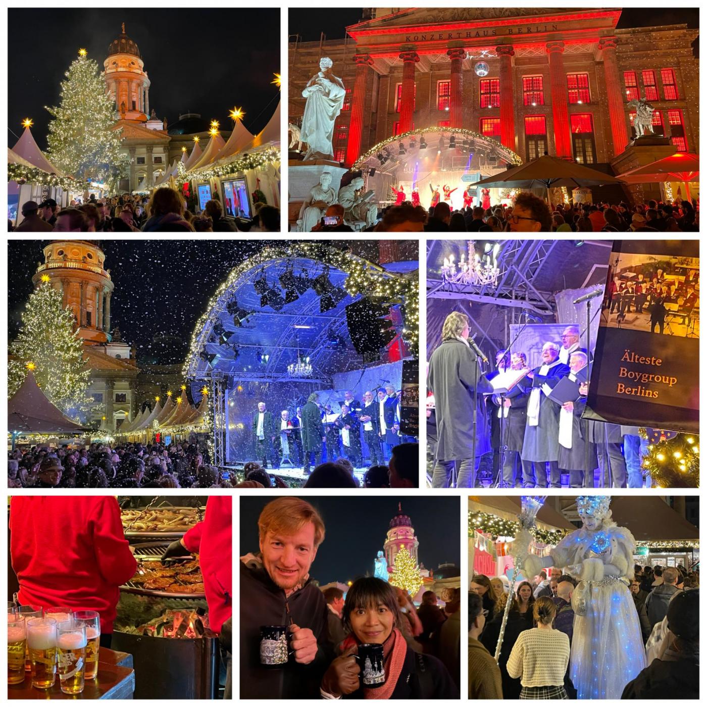 Heute im Test: Weihnachtsmarkt auf dem Gendarmenmarkt - sehr stimmungsvoll & unterhaltsam! Prost!!