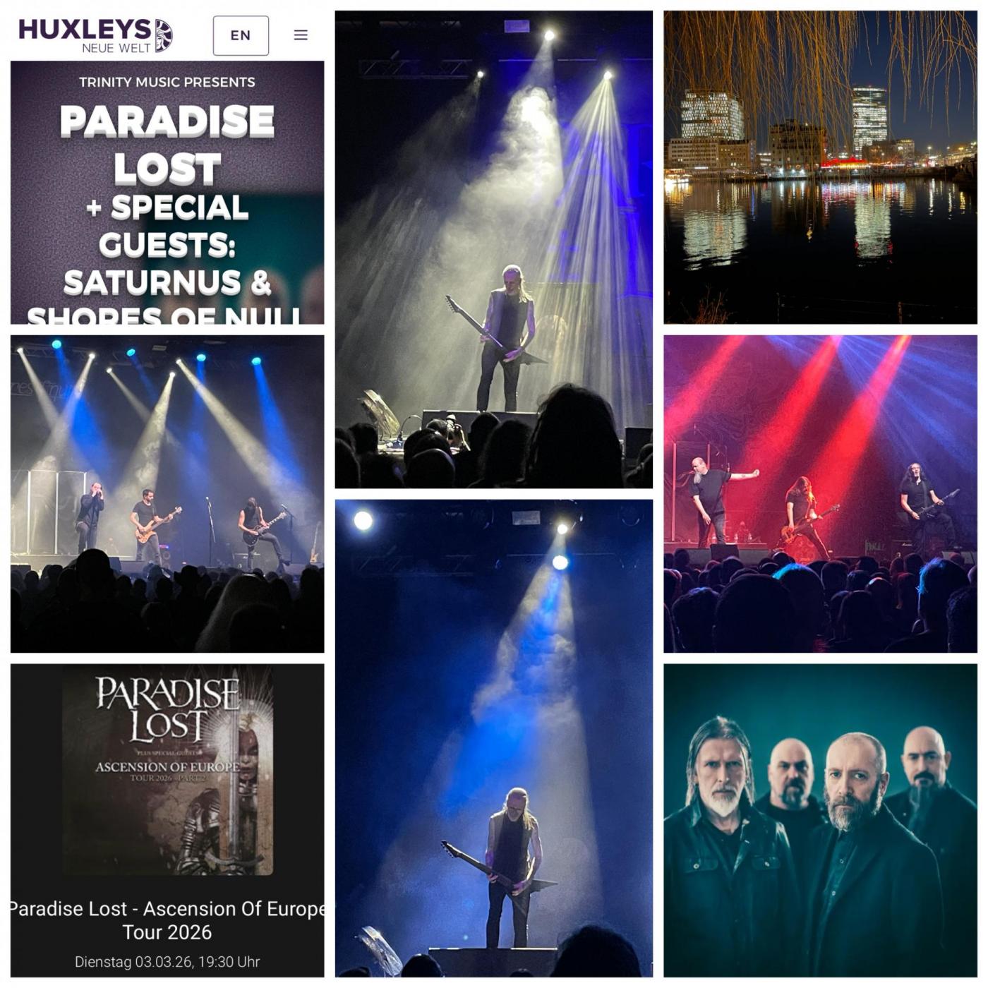 Gestern zu Headbangers Ball mit Paradise Lost + Friends im Huxleys - 35 Jahre nach ihrem ersten Auftritt dort…