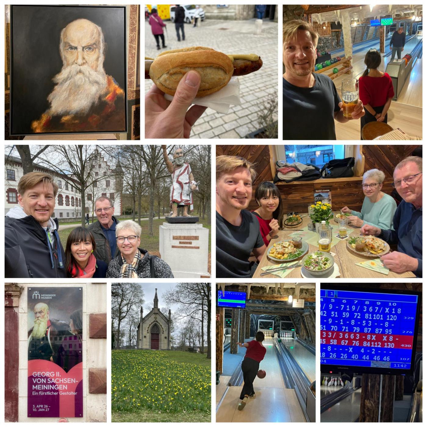Karsamstag der Disziplinen zwischen Meiningen & Zella-Mehlis - dem Wetter das Beste abgerungen! Ting klarer Bowling-Champion!!V