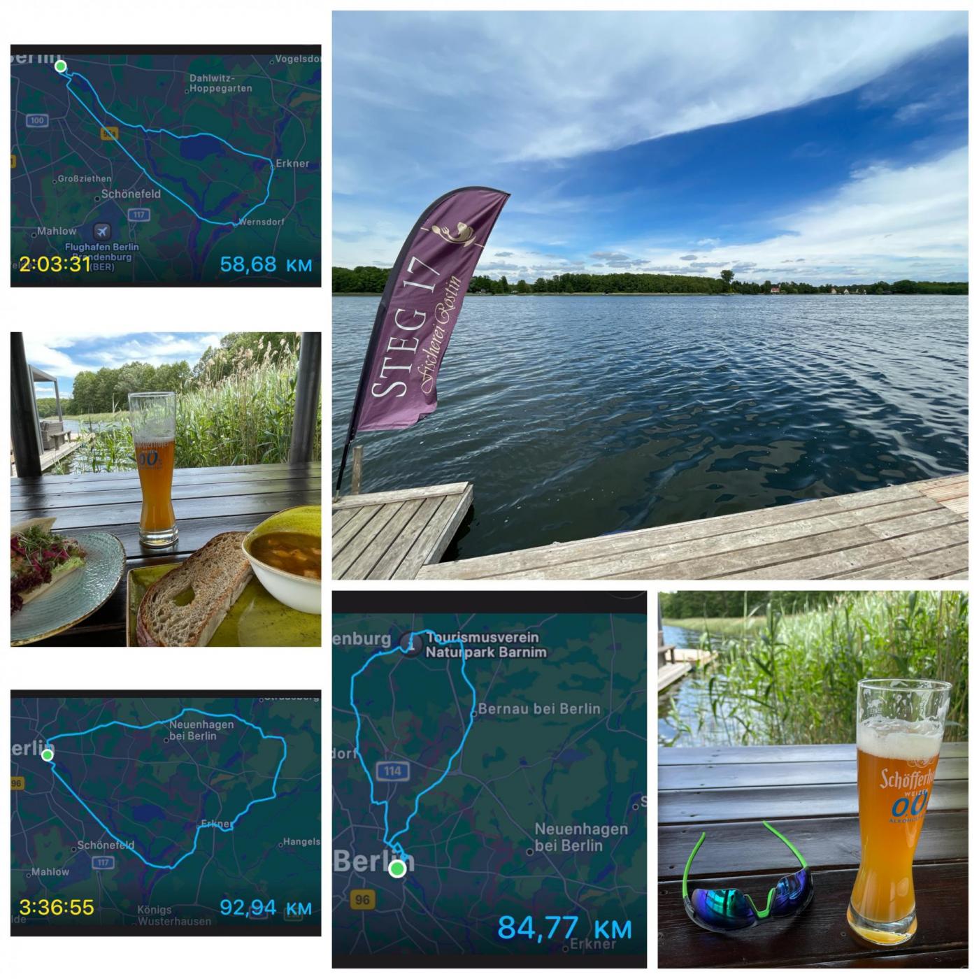Triathlon am WE: Rad, Rad & Rad - bei idealen Bedingungen 240 km durch Berlin & BRB. Herrlich!